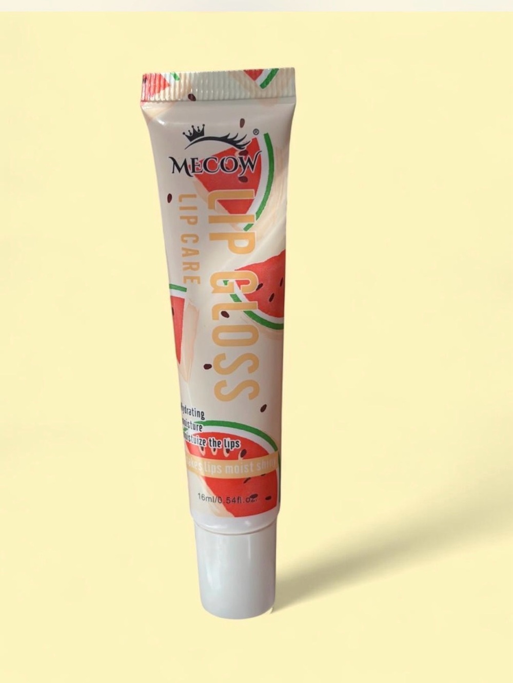 MEC Watermelon Lip Gloss - Glossy Red Pink Tube